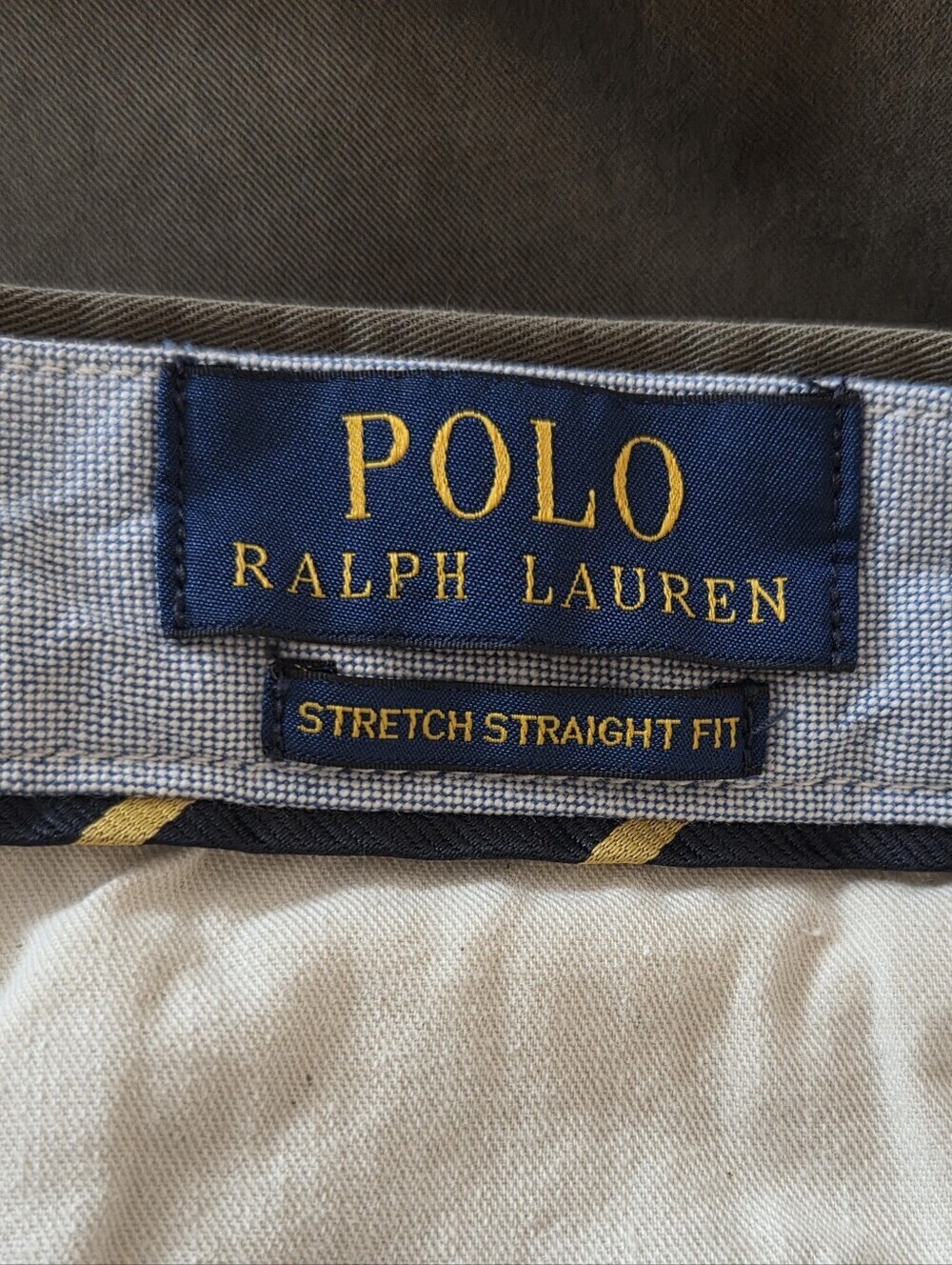 Polo Ralph Lauren, The Polo Chino, Stretch Straight Fit Olive Green Pants Men's - Picture 5 of 11